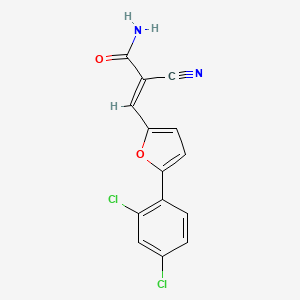 2-cyano-3-[5-(2,4-dichlorophenyl)-2-furyl]acrylamide