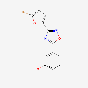 molecular formula C13H9BrN2O3 B5508299 3-(5-bromo-2-furyl)-5-(3-methoxyphenyl)-1,2,4-oxadiazole 