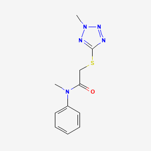 molecular formula C11H13N5OS B5508328 N-methyl-2-[(2-methyl-2H-tetrazol-5-yl)thio]-N-phenylacetamide 