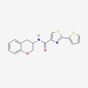 molecular formula C17H14N2O2S2 B5508389 N-(3,4-dihydro-2H-chromen-3-yl)-2-(2-thienyl)-1,3-thiazole-4-carboxamide 