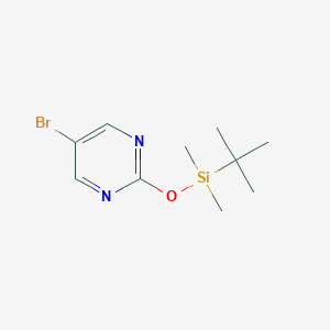 molecular formula C10H17BrN2OSi B055084 5-Bromo-2-((tert-butyldimethylsilyl)oxy)pyrimidine CAS No. 121519-00-4