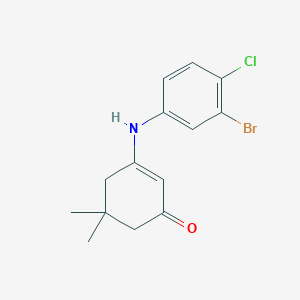 3-[(3-bromo-4-chlorophenyl)amino]-5,5-dimethyl-2-cyclohexen-1-one