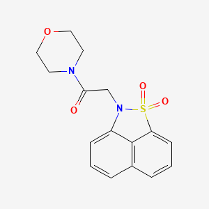 molecular formula C16H16N2O4S B5508411 2-[2-(4-morpholinyl)-2-oxoethyl]-2H-naphtho[1,8-cd]isothiazole 1,1-dioxide 