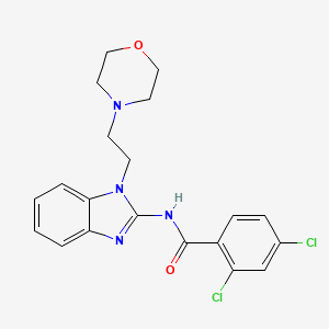 molecular formula C20H20Cl2N4O2 B5508418 2,4-dichloro-N-{1-[2-(4-morpholinyl)ethyl]-1H-benzimidazol-2-yl}benzamide 