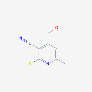 molecular formula C10H12N2OS B5508465 4-(甲氧基甲基)-6-甲基-2-(甲硫基)烟腈 CAS No. 30820-93-0