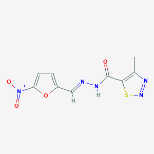 molecular formula C9H7N5O4S B5508481 4-甲基-N'-[(5-硝基-2-呋喃基)亚甲基]-1,2,3-噻二唑-5-甲酰肼 