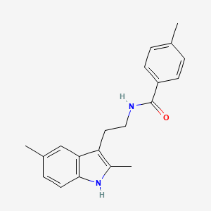 molecular formula C20H22N2O B5508498 N-[2-(2,5-dimethyl-1H-indol-3-yl)ethyl]-4-methylbenzamide 