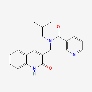 molecular formula C20H21N3O2 B5508532 N-[(2-hydroxy-3-quinolinyl)methyl]-N-isobutylnicotinamide 