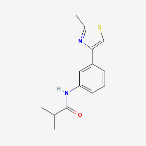 2-methyl-N-[3-(2-methyl-1,3-thiazol-4-yl)phenyl]propanamide