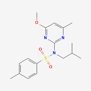 molecular formula C17H23N3O3S B5508599 N-isobutyl-N-(4-methoxy-6-methyl-2-pyrimidinyl)-4-methylbenzenesulfonamide 