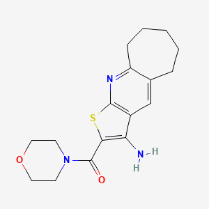 molecular formula C17H21N3O2S B5508606 2-(4-morpholinylcarbonyl)-6,7,8,9-tetrahydro-5H-cyclohepta[b]thieno[3,2-e]pyridin-3-amine CAS No. 352024-86-3