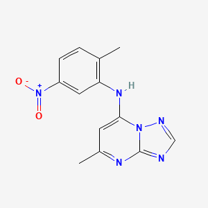 molecular formula C13H12N6O2 B5508614 5-methyl-N-(2-methyl-5-nitrophenyl)[1,2,4]triazolo[1,5-a]pyrimidin-7-amine 
