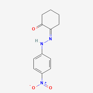molecular formula C12H13N3O3 B5508639 1,2-cyclohexanedione (4-nitrophenyl)hydrazone 