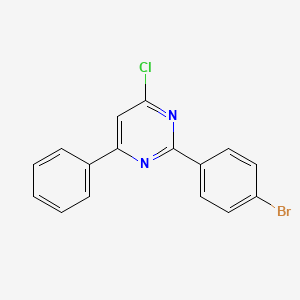 molecular formula C16H10BrClN2 B5508653 2-(4-bromophenyl)-4-chloro-6-phenylpyrimidine 