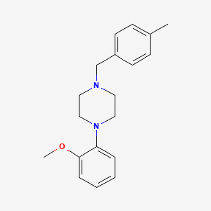 molecular formula C19H24N2O B5508667 1-(2-甲氧基苯基)-4-(4-甲基苄基)哌嗪 