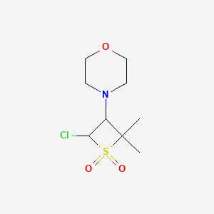 molecular formula C9H16ClNO3S B5508669 4-(4-chloro-2,2-dimethyl-1,1-dioxido-3-thietanyl)morpholine 