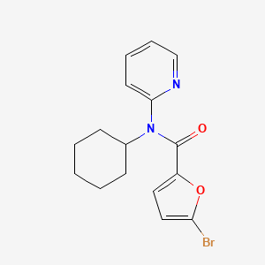 molecular formula C16H17BrN2O2 B5508734 5-bromo-N-cyclohexyl-N-2-pyridinyl-2-furamide 