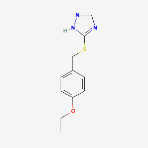 molecular formula C11H13N3OS B5508753 3-[(4-乙氧基苄基)硫]-4H-1,2,4-三唑 