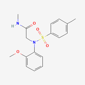 molecular formula C17H20N2O4S B5508764 N~2~-(2-甲氧基苯基)-N~1~-甲基-N~2~-[(4-甲基苯基)磺酰基]甘氨酰胺 
