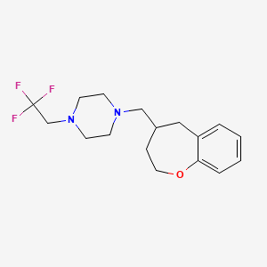 molecular formula C17H23F3N2O B5508833 1-(2,3,4,5-tetrahydro-1-benzoxepin-4-ylmethyl)-4-(2,2,2-trifluoroethyl)piperazine 