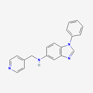 molecular formula C19H16N4 B5508867 1-phenyl-N-(4-pyridinylmethyl)-1H-benzimidazol-5-amine 