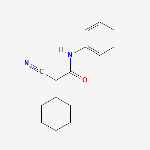 molecular formula C15H16N2O B5508895 2-cyano-2-cyclohexylidene-N-phenylacetamide 