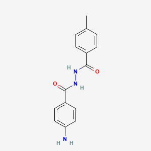 molecular formula C15H15N3O2 B5508948 4-amino-N'-(4-methylbenzoyl)benzohydrazide 