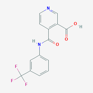 molecular formula C14H9F3N2O3 B5508954 4-({[3-(trifluoromethyl)phenyl]amino}carbonyl)nicotinic acid 