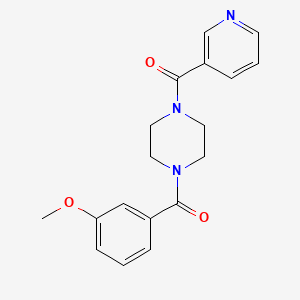 molecular formula C18H19N3O3 B5508962 1-(3-methoxybenzoyl)-4-(3-pyridinylcarbonyl)piperazine 