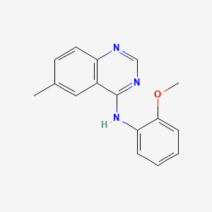molecular formula C16H15N3O B5508968 N-(2-甲氧基苯基)-6-甲基-4-喹唑啉胺 