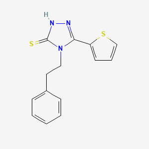 molecular formula C14H13N3S2 B5508982 4-(2-phenylethyl)-5-(2-thienyl)-4H-1,2,4-triazole-3-thiol 