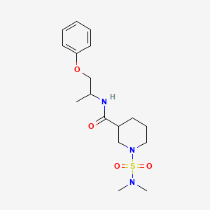 molecular formula C17H27N3O4S B5509003 1-[(dimethylamino)sulfonyl]-N-(1-methyl-2-phenoxyethyl)-3-piperidinecarboxamide 