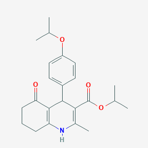 molecular formula C23H29NO4 B5509004 异丙基4-(4-异丙氧基苯基)-2-甲基-5-氧代-1,4,5,6,7,8-六氢-3-喹啉甲酸酯 