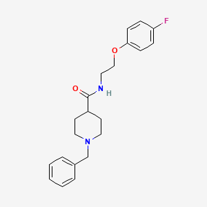 molecular formula C21H25FN2O2 B5509011 1-benzyl-N-[2-(4-fluorophenoxy)ethyl]-4-piperidinecarboxamide 
