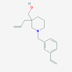 molecular formula C18H25NO B5509024 [3-烯丙基-1-(3-乙烯基苄基)哌啶-3-基]甲醇 