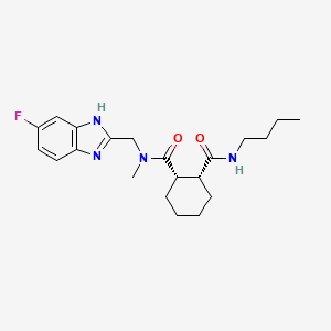 molecular formula C21H29FN4O2 B5509073 (1S*,2R*)-N'-butyl-N-[(6-fluoro-1H-benzimidazol-2-yl)methyl]-N-methyl-1,2-cyclohexanedicarboxamide 