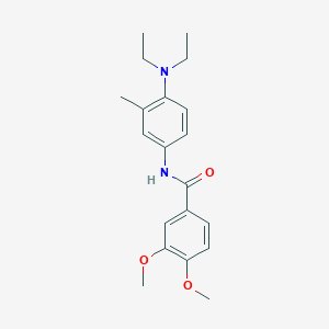 molecular formula C20H26N2O3 B5509105 N-[4-(二乙氨基)-3-甲基苯基]-3,4-二甲氧基苯甲酰胺 
