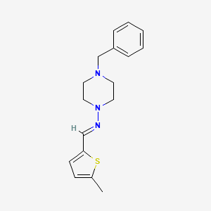 molecular formula C17H21N3S B5509124 4-benzyl-N-[(5-methyl-2-thienyl)methylene]-1-piperazinamine 