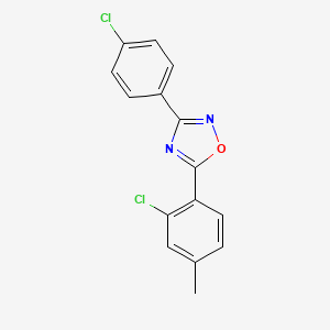 5-(2-chloro-4-methylphenyl)-3-(4-chlorophenyl)-1,2,4-oxadiazole