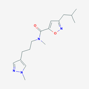 molecular formula C16H24N4O2 B5509159 3-isobutyl-N-methyl-N-[3-(1-methyl-1H-pyrazol-4-yl)propyl]-5-isoxazolecarboxamide 