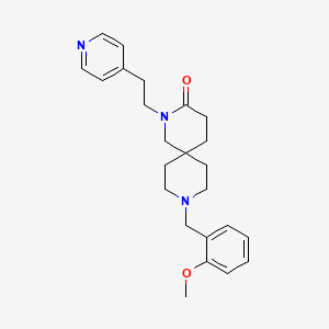 molecular formula C24H31N3O2 B5509167 9-(2-methoxybenzyl)-2-(2-pyridin-4-ylethyl)-2,9-diazaspiro[5.5]undecan-3-one 