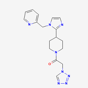 molecular formula C17H20N8O B5509180 2-({2-[1-(1H-tetrazol-1-ylacetyl)piperidin-4-yl]-1H-imidazol-1-yl}methyl)pyridine 