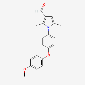 molecular formula C20H19NO3 B5509201 1-[4-(4-methoxyphenoxy)phenyl]-2,5-dimethyl-1H-pyrrole-3-carbaldehyde CAS No. 6094-91-3