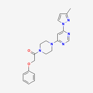 molecular formula C20H22N6O2 B5509235 4-(3-methyl-1H-pyrazol-1-yl)-6-[4-(phenoxyacetyl)-1-piperazinyl]pyrimidine 