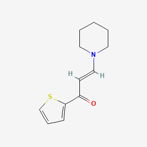 molecular formula C12H15NOS B5509276 3-(1-piperidinyl)-1-(2-thienyl)-2-propen-1-one 