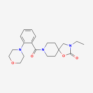molecular formula C20H27N3O4 B5509288 3-ethyl-8-(2-morpholin-4-ylbenzoyl)-1-oxa-3,8-diazaspiro[4.5]decan-2-one 