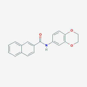 molecular formula C19H15NO3 B5509295 N-(2,3-dihydro-1,4-benzodioxin-6-yl)-2-naphthamide 