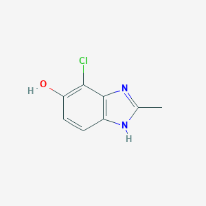 molecular formula C8H7ClN2O B055093 4-chloro-2-methyl-1H-benzo[d]imidazol-5-ol CAS No. 124841-32-3