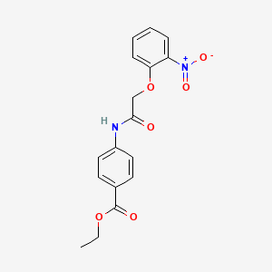 molecular formula C17H16N2O6 B5509400 ethyl 4-{[(2-nitrophenoxy)acetyl]amino}benzoate 