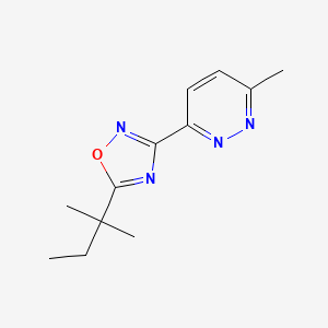 molecular formula C12H16N4O B5509446 3-[5-(1,1-dimethylpropyl)-1,2,4-oxadiazol-3-yl]-6-methylpyridazine 